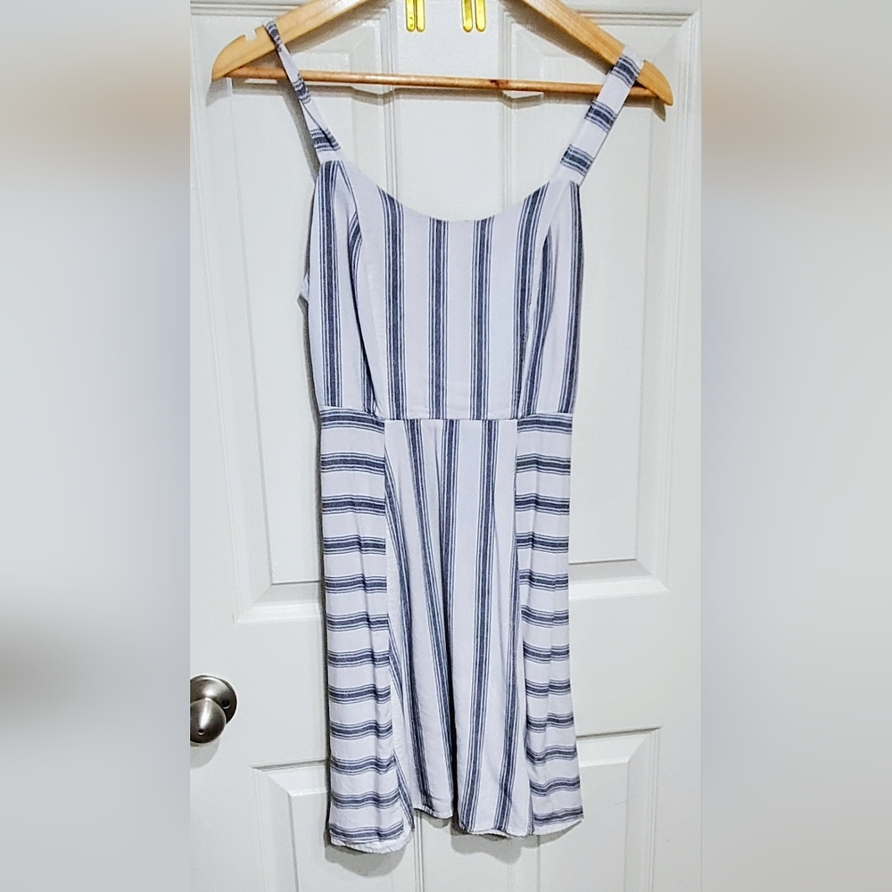 Striped Blue and White Sundress S/M